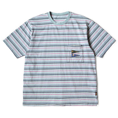 Kapital  Multi-Border Jersey Pennant T-Shirt (3 Flags)