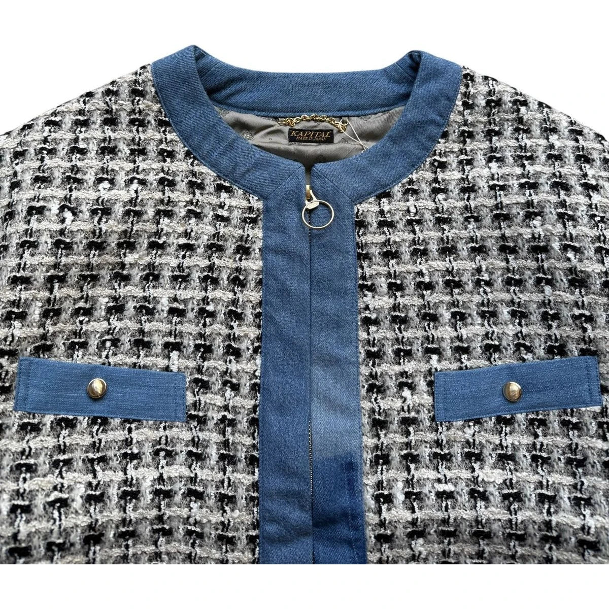 Kapital Fancy Tweed Check Bolero Jacket