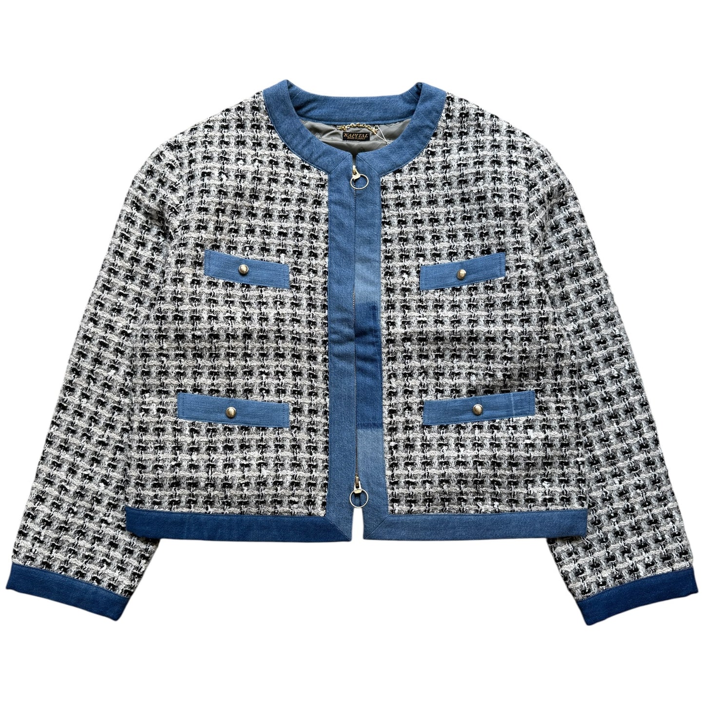 Kapital Fancy Tweed Check Bolero Jacket