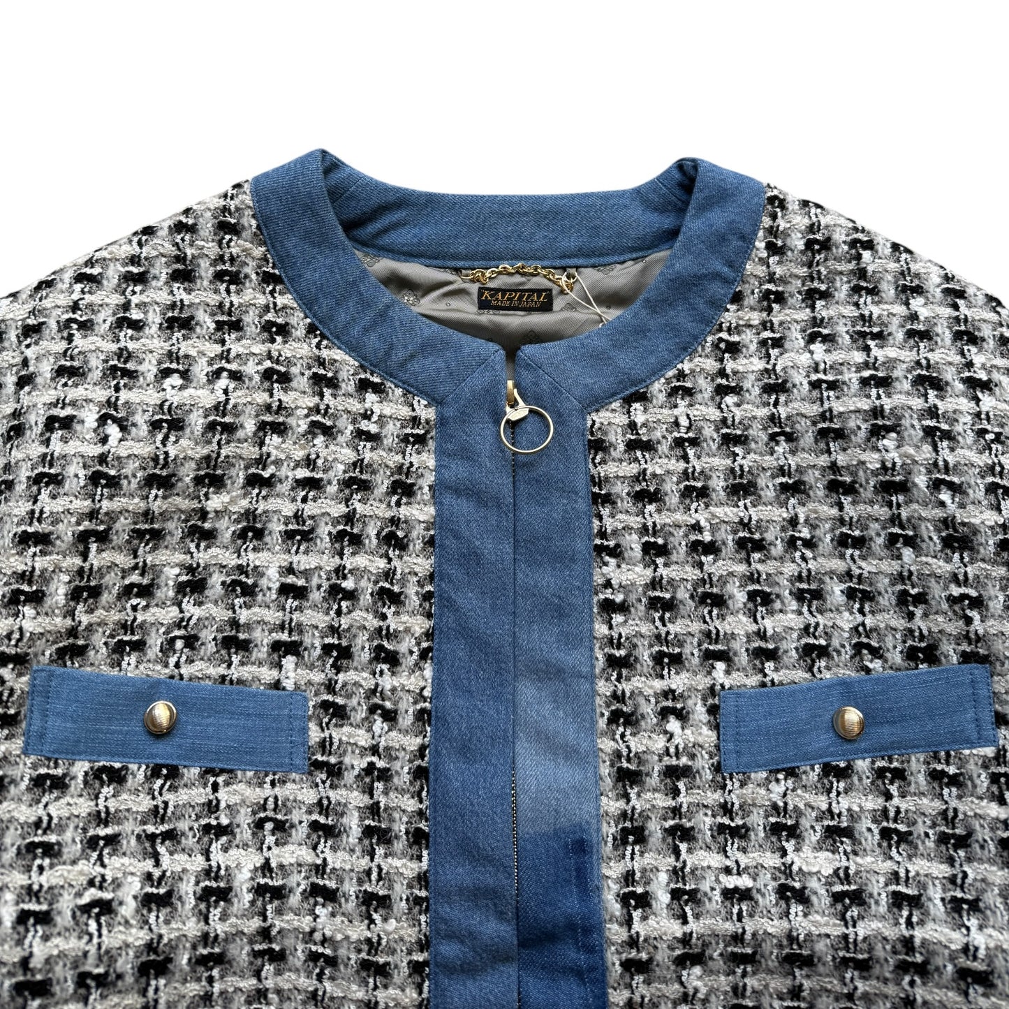 Kapital Fancy Tweed Check Bolero Jacket