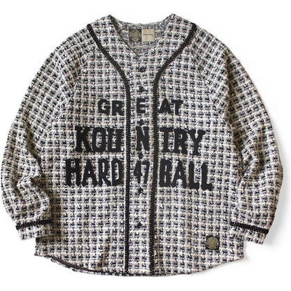 Kapital Fancy Tweed Great Kountry Baseball Long Sleeve Shirt