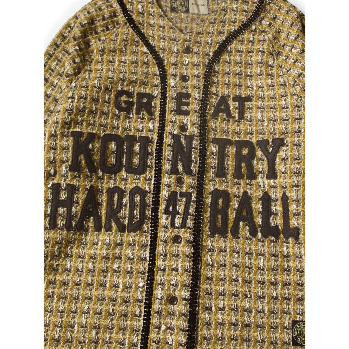 Kapital Fancy Tweed Great Kountry Baseball Long Sleeve Shirt
