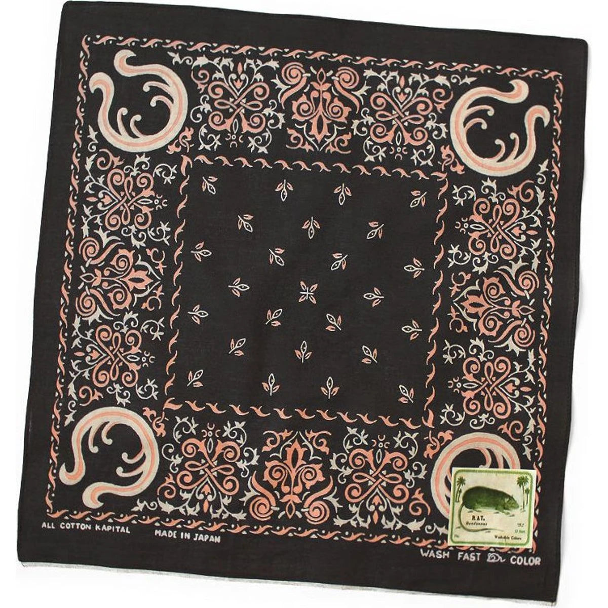 Kapital Fastcolor Selvage Bandana (Antler Naja) 15x15