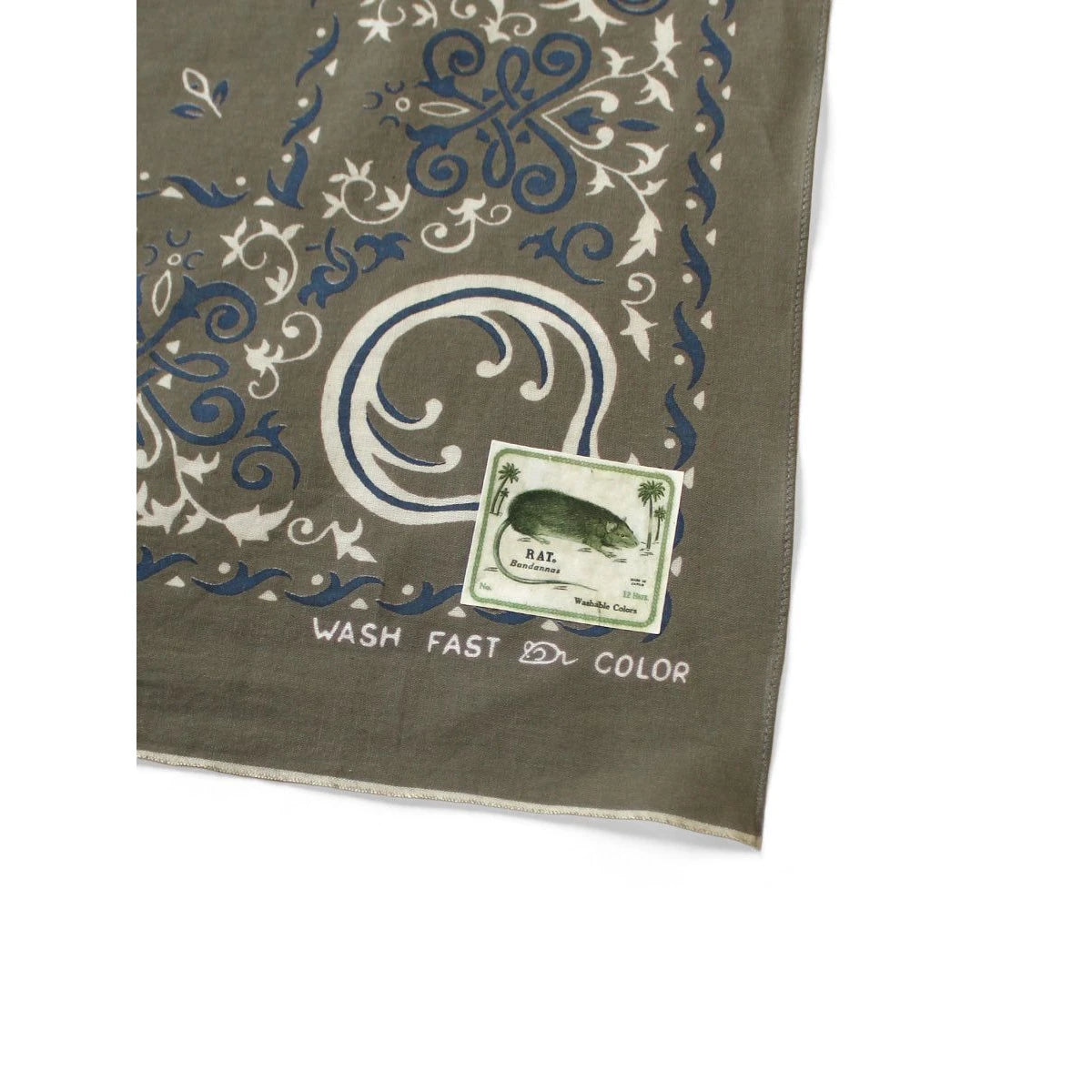 Kapital Fastcolor Selvage Bandana (Antler Naja) 30 X 30