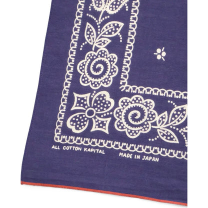 Kapital Fastcolor Selvedge Bandana (Escargot Flower) 20×20