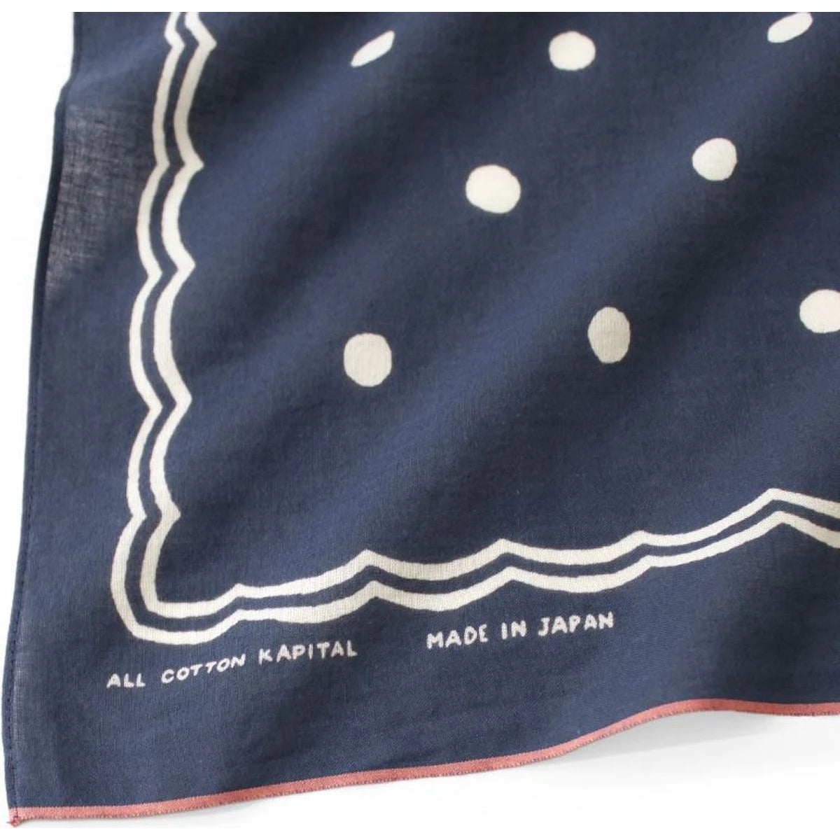 Kapital Fastcolor Selvage Bandana (Polka Dots) 30×30