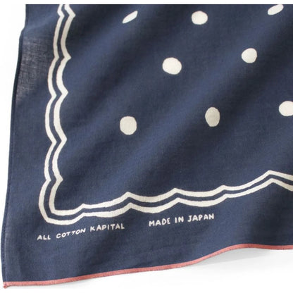 Kapital Fastcolor Selvage Bandana (Polka Dots) 30×30