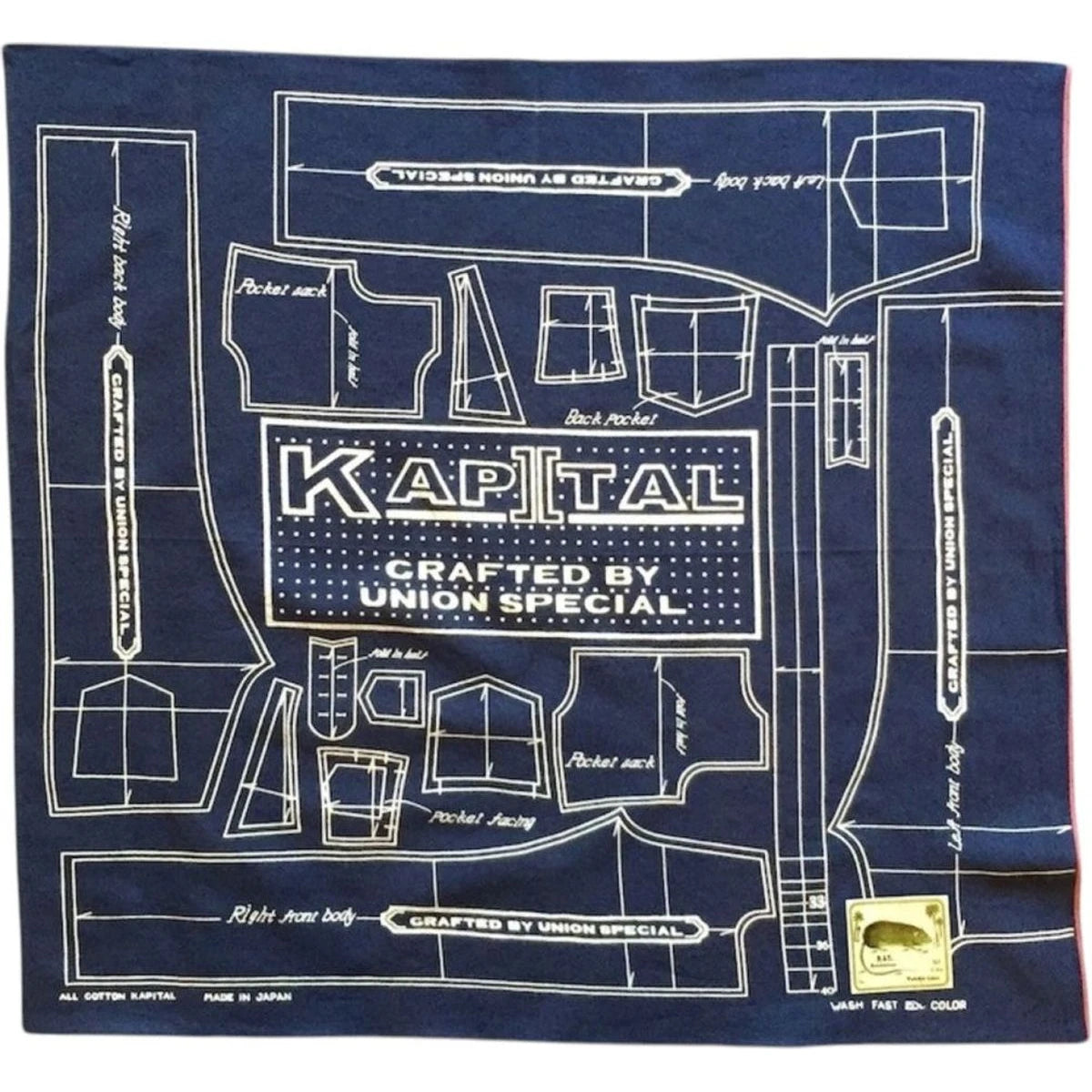 Kapital Fastcolor Selvedge Bandana (Barbie Pattern Union Special)
