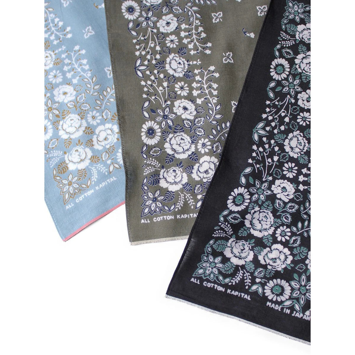 Kapital Fastcolor Selvedge Bandana (Churchill Garden) 15x15