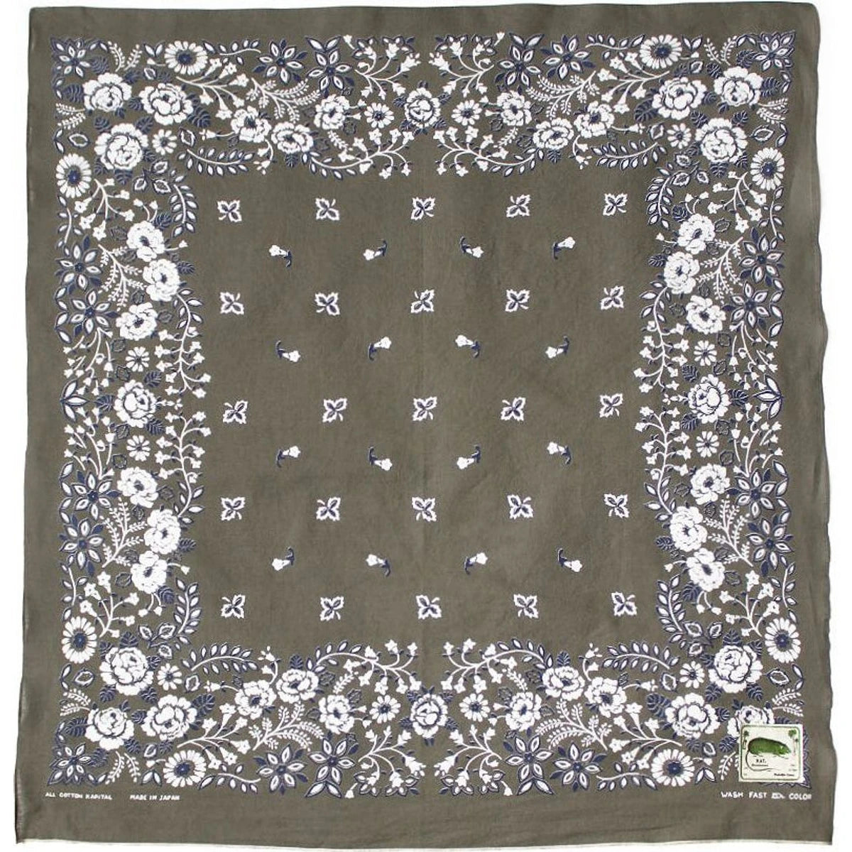 Kapital Fastcolor Selvedge Bandana (Churchill Garden) 30x30