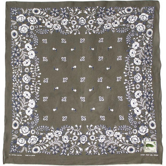 Kapital Fastcolor Selvedge Bandana (Churchill Garden) 30x30