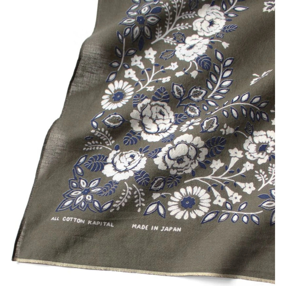 Kapital Fastcolor Selvedge Bandana (Churchill Garden) 30x30
