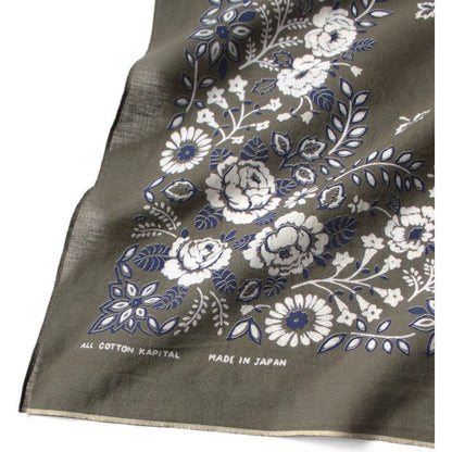 Kapital Fastcolor Selvedge Bandana (Churchill Garden) 30x30