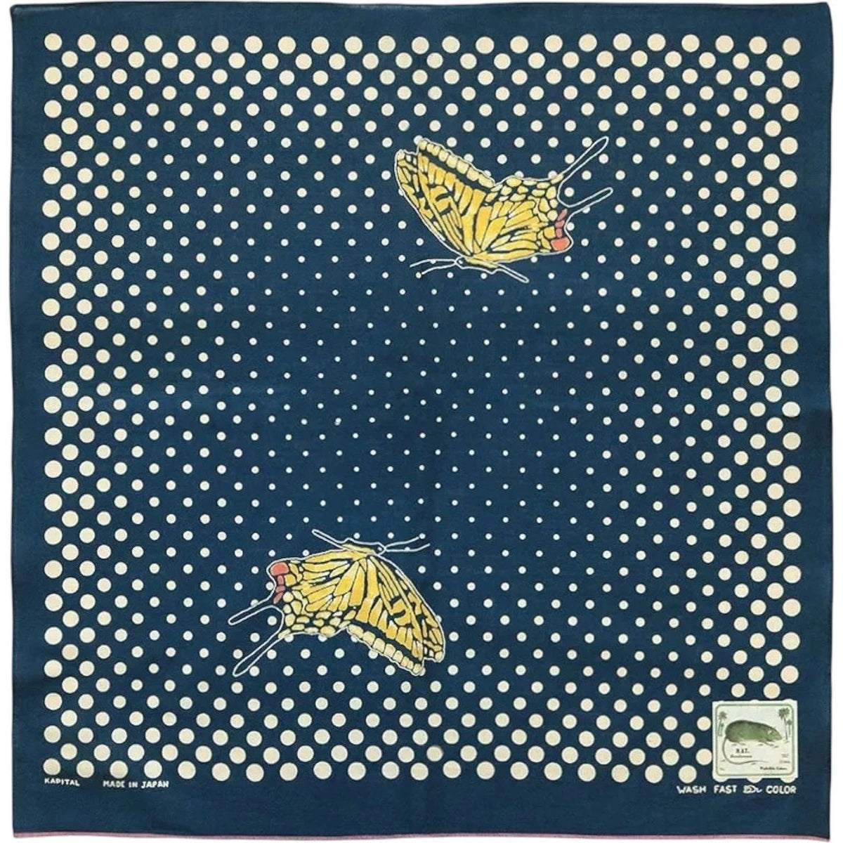 Kapital Fastcolor Selvedge Bandana (Coco Swallowtail)