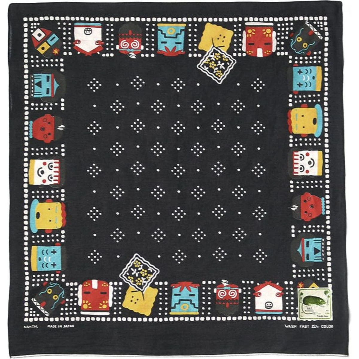 Kapital Fastcolor Selvedge Bandana (Kachina & Peckish Rainbowy)