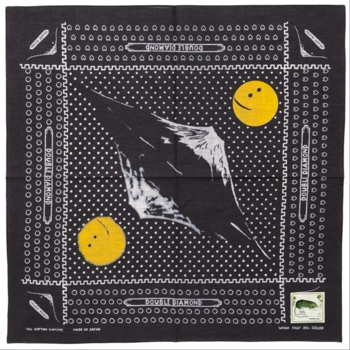 Kapital Fastcolor Selvedge Bandana (Mirrored Fuji Profile Rainbowy)
