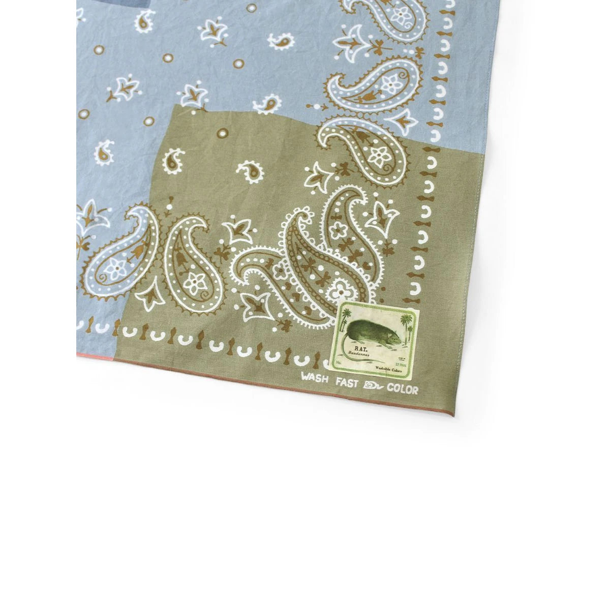 Kapital Fastcolor Selvedge Bandana (Paisley Patchwork)