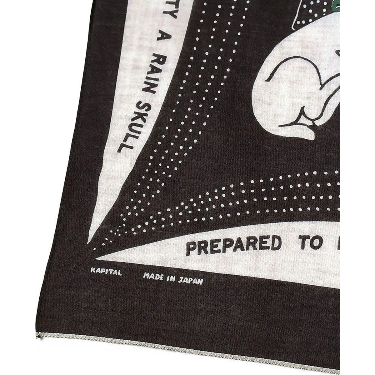Kapital Fastcolor Selvedge Bandana (Rain Skull No Woman No Cry)