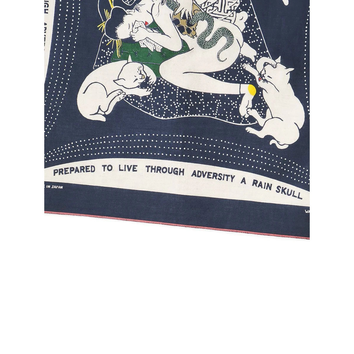 Kapital Fastcolor Selvedge Bandana (Rain Skull No Woman No Cry)