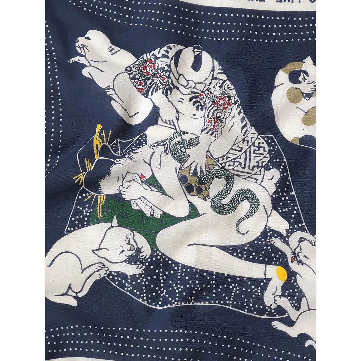 Kapital Fastcolor Selvedge Bandana (Rain Skull No Woman No Cry)