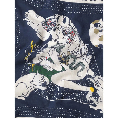 Kapital Fastcolor Selvedge Bandana (Rain Skull No Woman No Cry)
