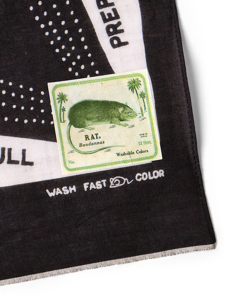 Kapital Fastcolor Selvedge Bandana (Rain Skull No Woman No Cry)