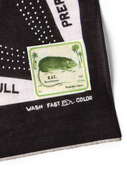 Kapital Fastcolor Selvedge Bandana (Rain Skull No Woman No Cry)