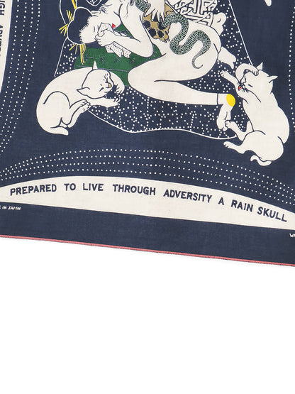 Kapital Fastcolor Selvedge Bandana (Rain Skull No Woman No Cry)