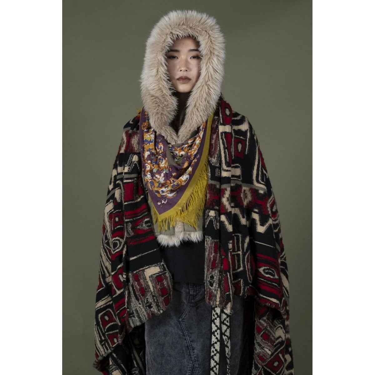 Kapital Felted Wool Alaska-Raven Blanket