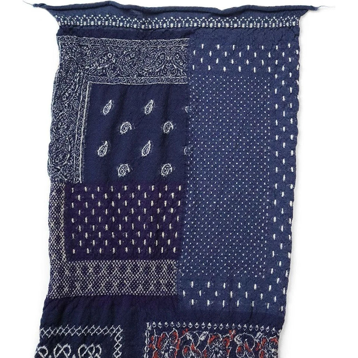 Kapital Felted Wool Bandana Patchwork Happy Scarf