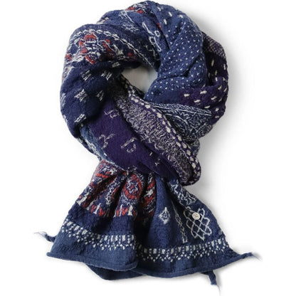 Kapital Felted Wool Bandana Patchwork Happy Scarf