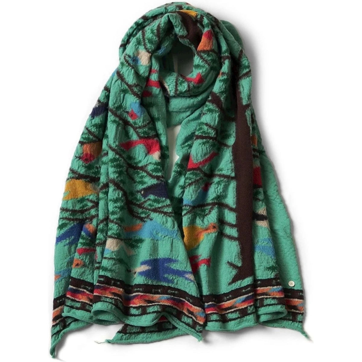 Kapital Felted Wool Bird Tree Scarf