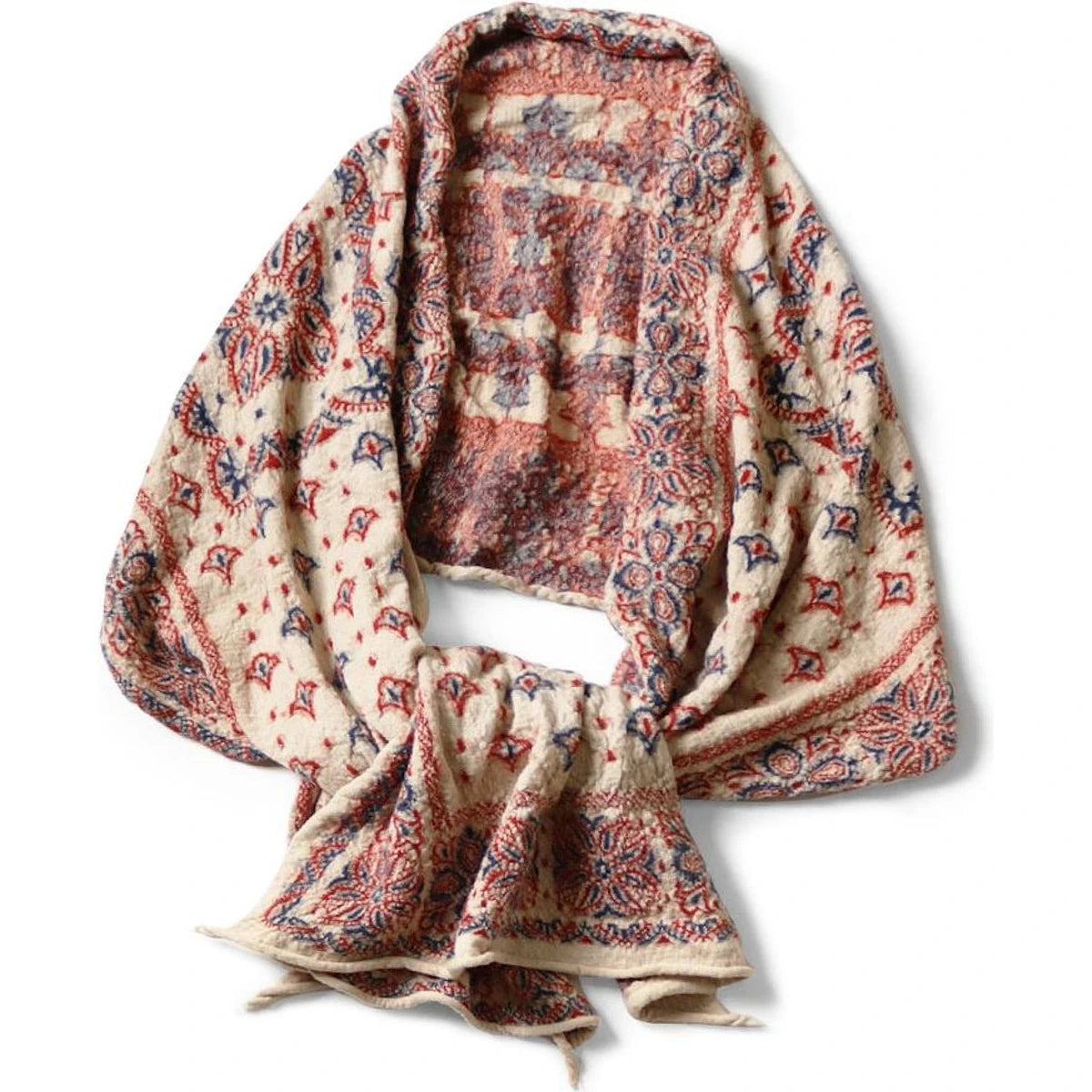 Kapital Felted Wool Colorful Big Bandana Scarf