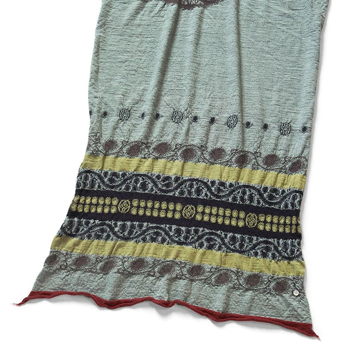 Kapital Felted Wool Coptic Skull Scarf
