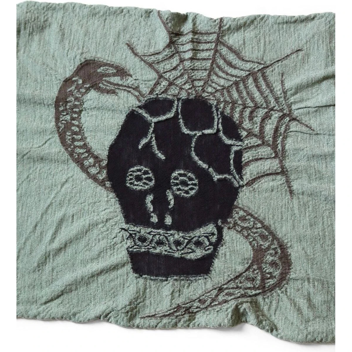 Kapital Felted Wool Coptic Skull Scarf