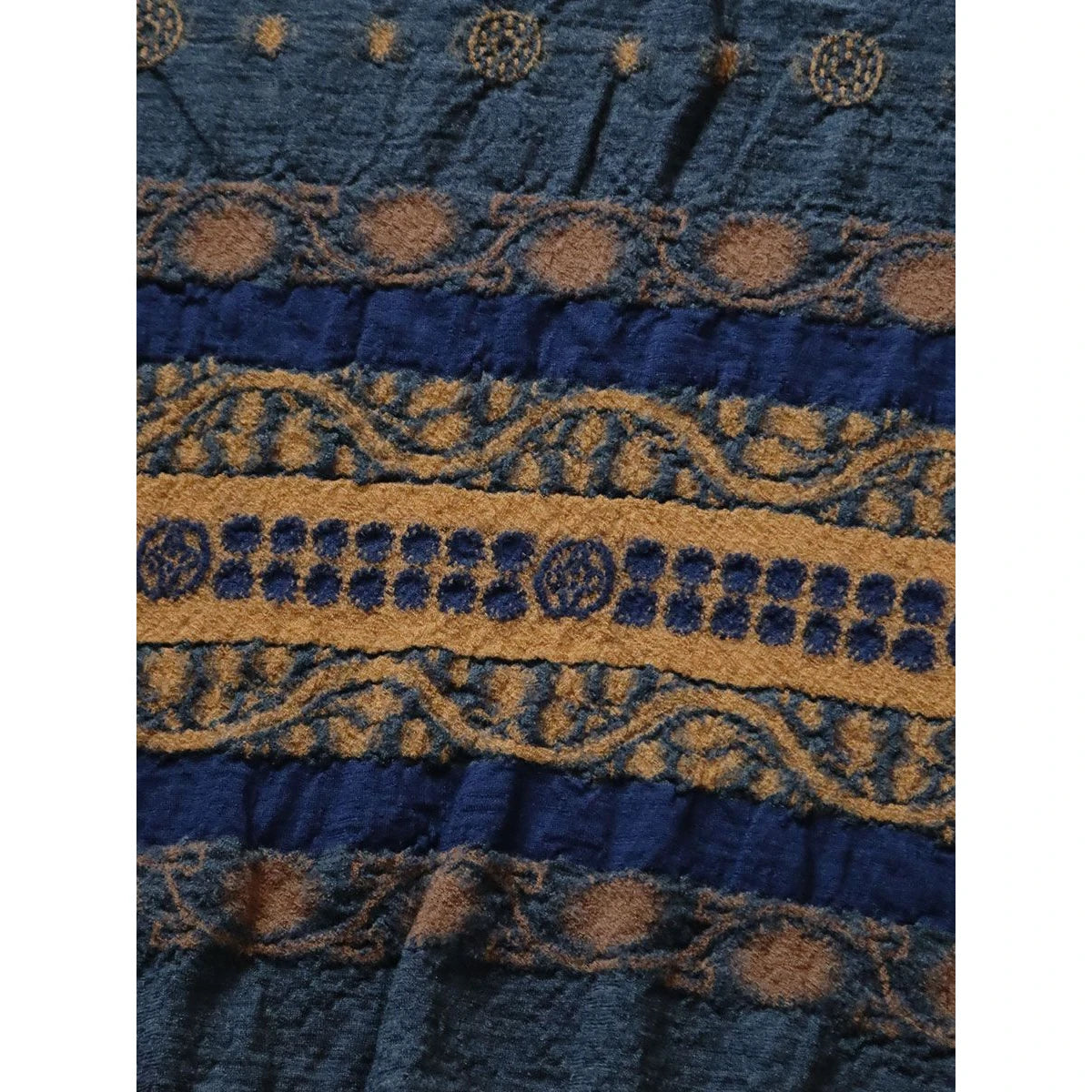 Kapital Felted Wool Coptic Skull Scarf