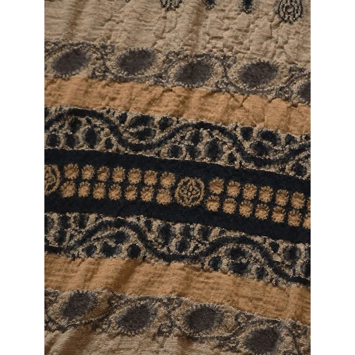 Kapital Felted Wool Coptic Skull Scarf