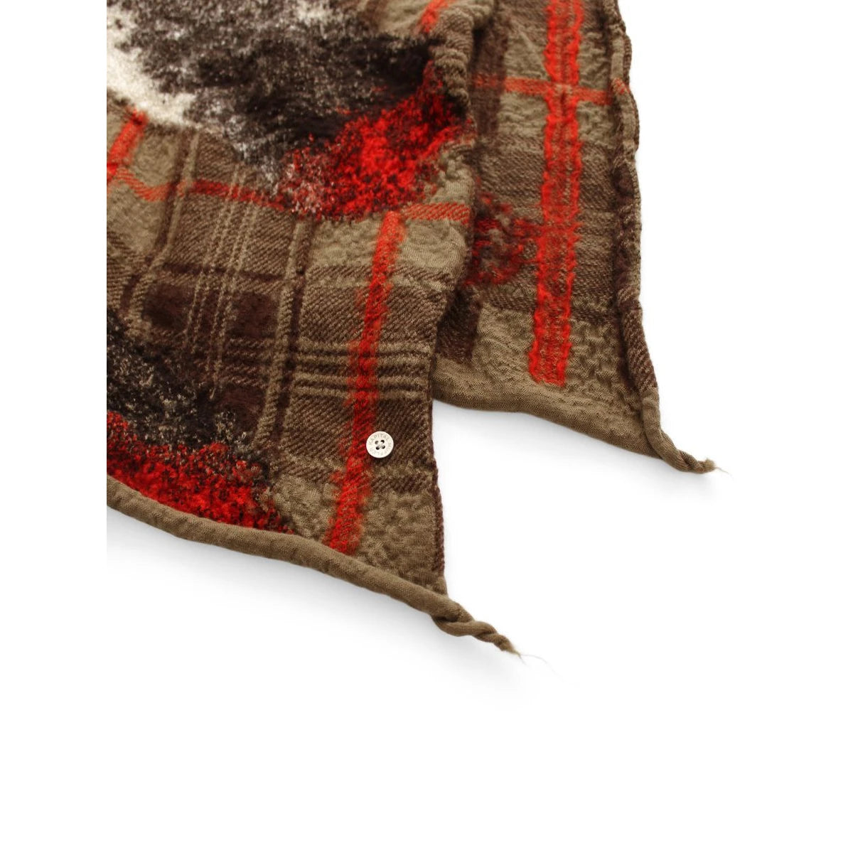 Kapital Felted Wool Feather Tartan Scarf