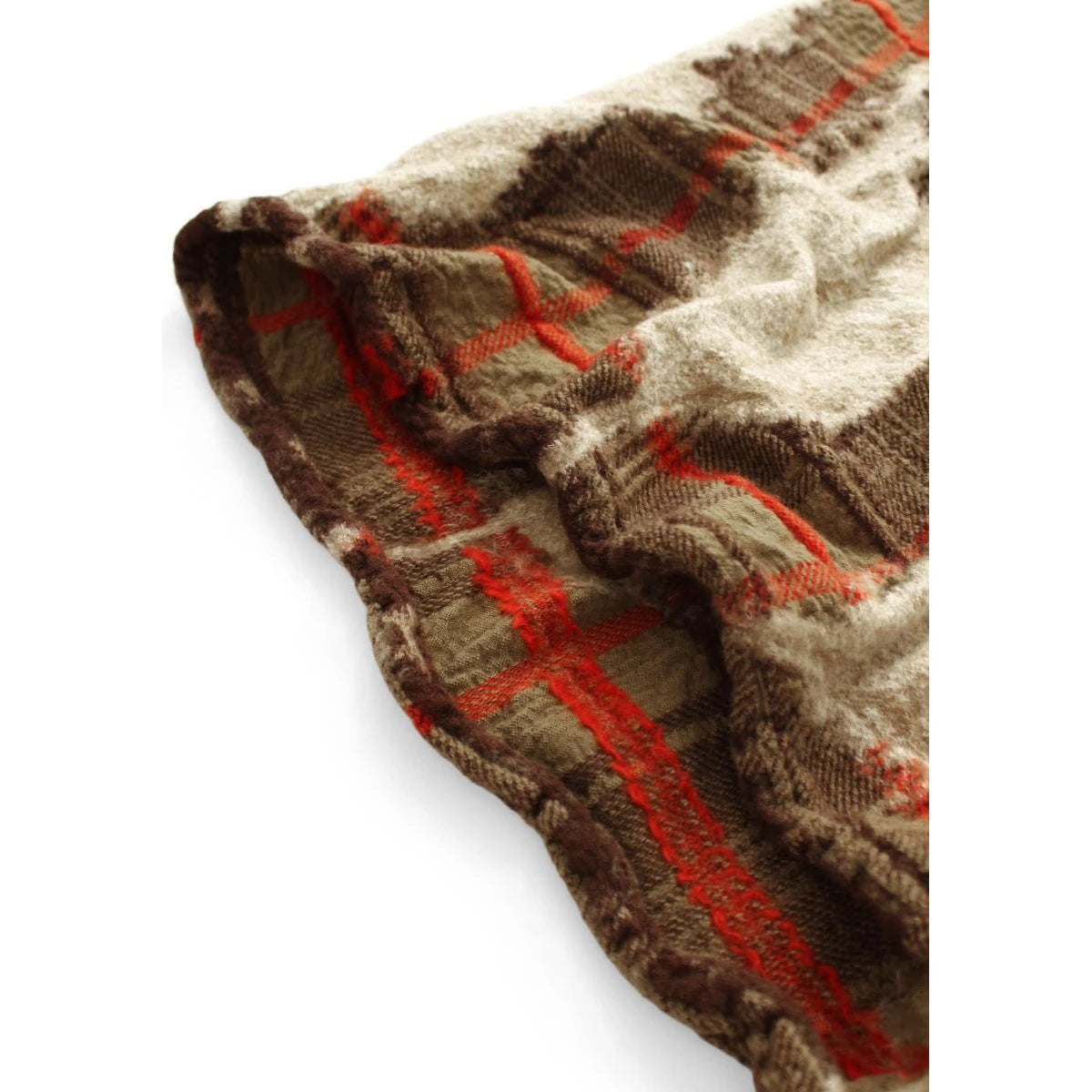 Kapital Felted Wool Feather Tartan Scarf