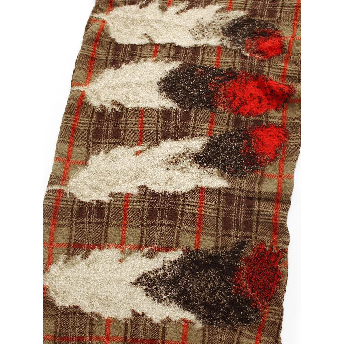 Kapital Felted Wool Feather Tartan Scarf
