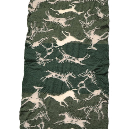 Kapital Felted Wool Indian Painting Scarf