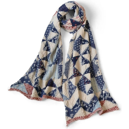 Kapital Felted Wool Indigo Happy Scarf