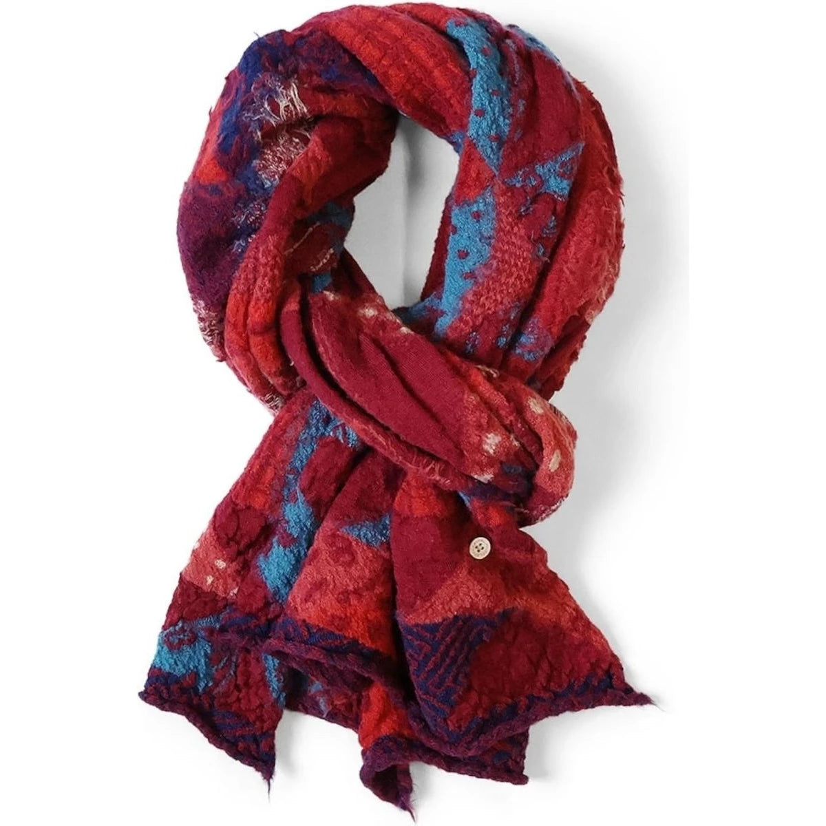 Kapital Felted Wool Indigo Happy Scarf