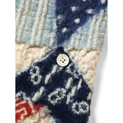 Kapital Felted Wool Indigo Happy Scarf