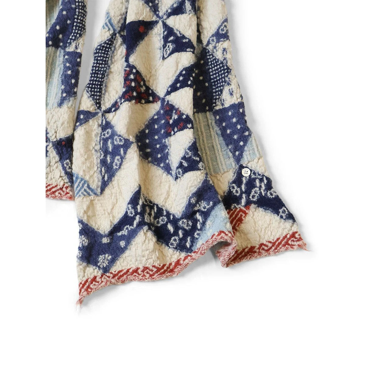 Kapital Felted Wool Indigo Happy Scarf