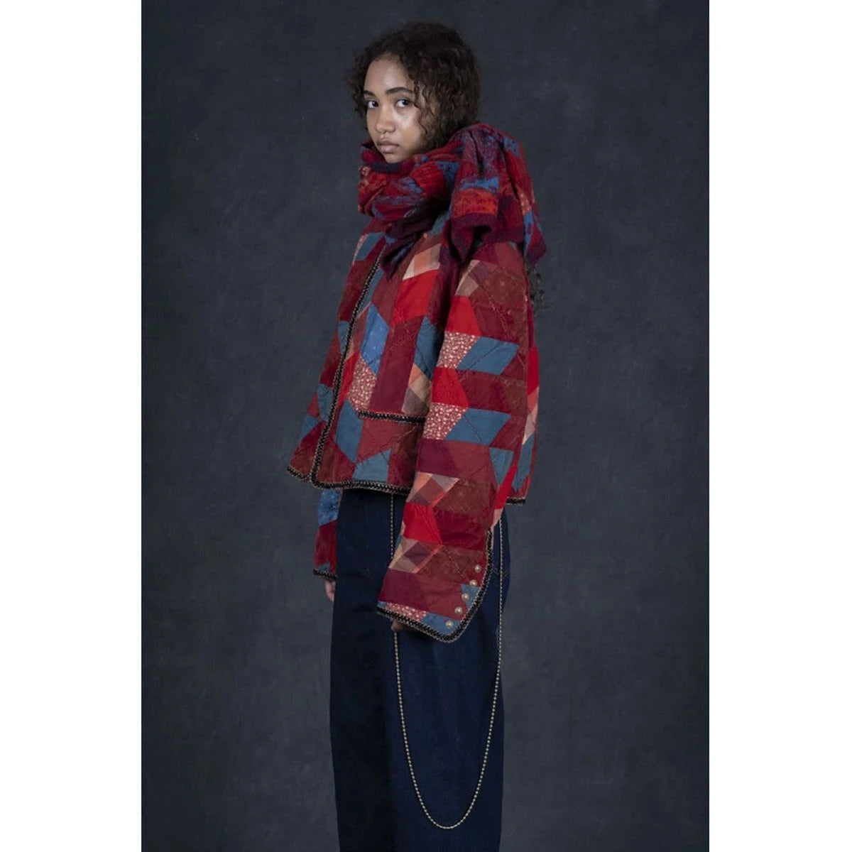 Kapital Felted Wool Indigo Scarf
