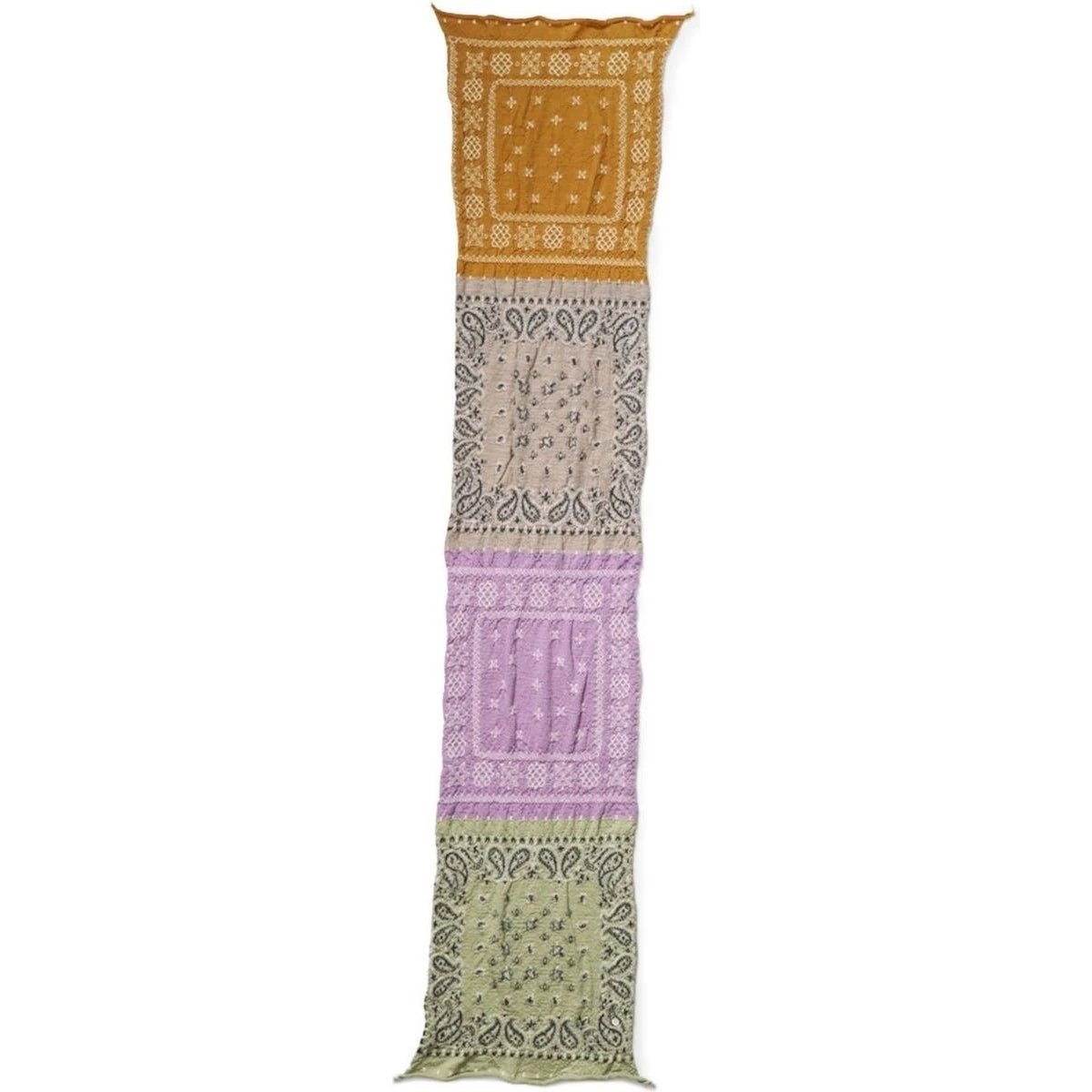 Kapital Felted Wool Pastel Bandana Cross Happy Scarf