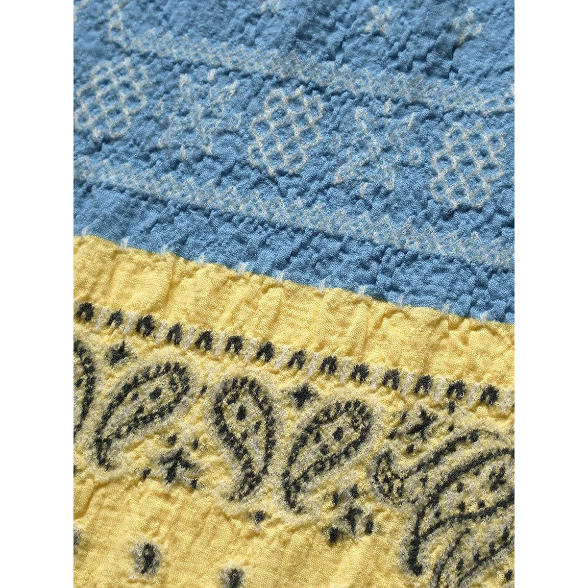 Kapital Felted Wool Pastel Bandana Cross Happy Scarf
