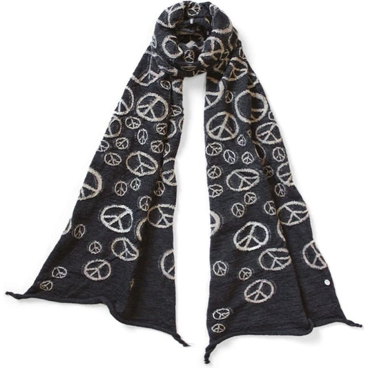 Kapital Felted Wool Peace Mark Happy Scarf