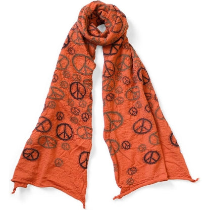 Kapital Felted Wool Peace Mark Happy Scarf